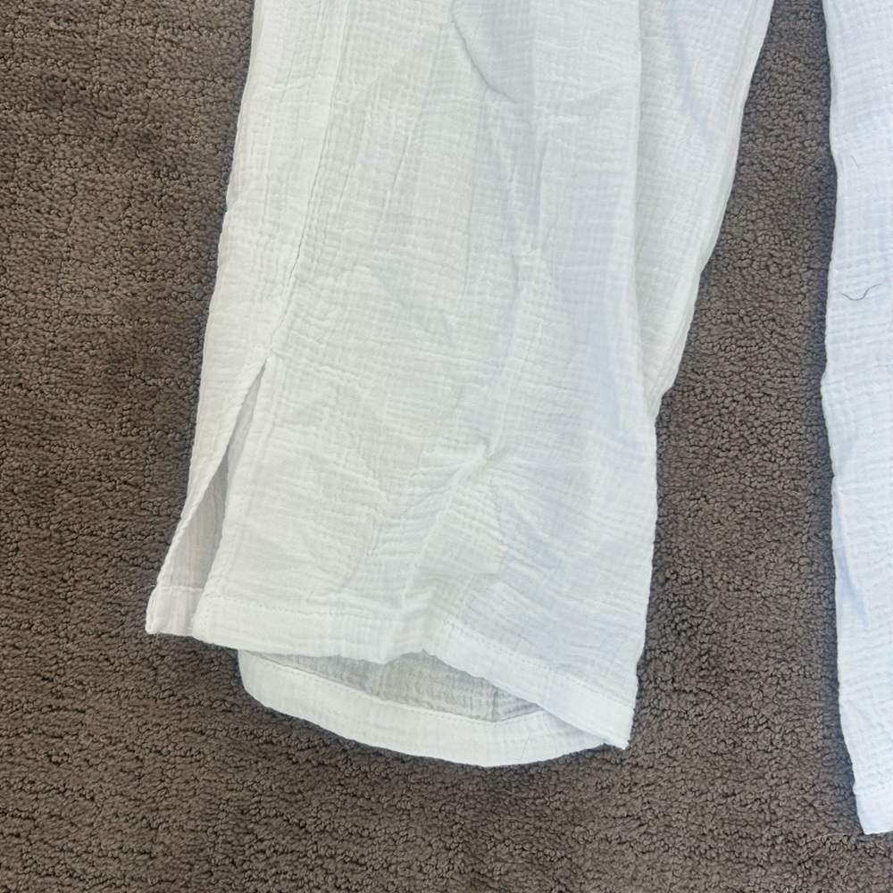 Dreamers White Linen Wide Leg Pants | Beach Vacation Resort Wear | S | NWT - Picture 4 of 6